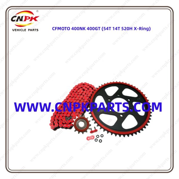 Motorcycle Chain Sprocket Kit Cfmoto 400nk 400gt (54t 14t 520h X-Ring)