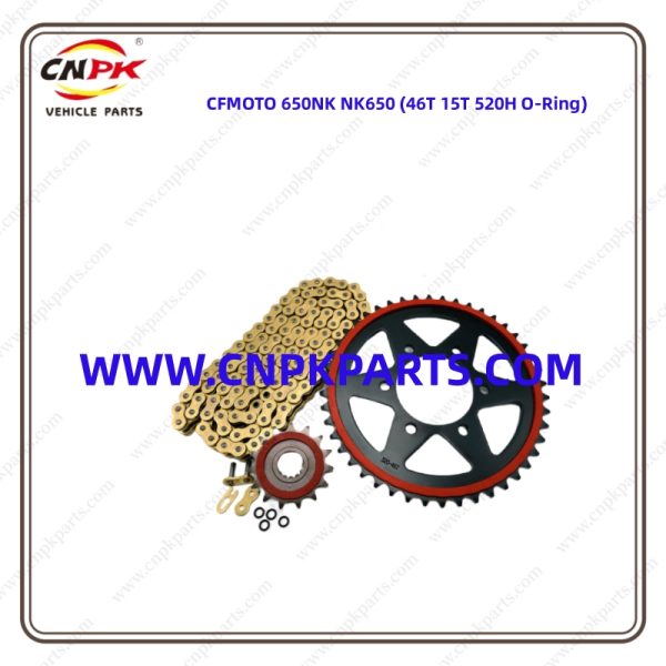 Motorcycle Chain Sprocket Kit CFMOTO 650NK NK650 (46T 15T 520H O-Ring)