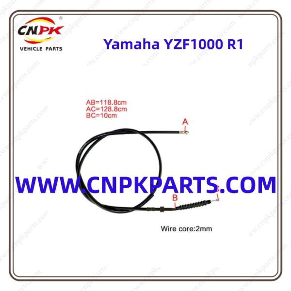 Cnpk High Quality And Performance Yamaha Motorcycle Clutch Cable YZF1000 R1 2004-2014 guaranteeing maximum durability and longevity for Yamaha motorcycle enthusiasts.
