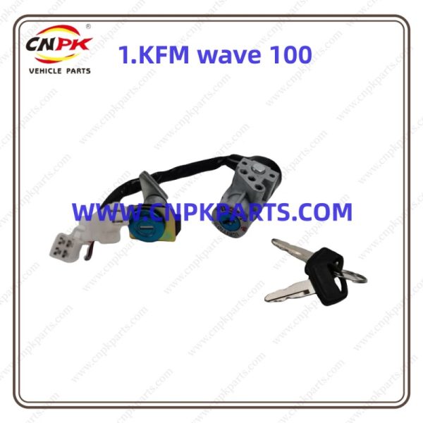 Cnpk Highly Top Material And Performance Motorcycle Lock Kfm Wave 100 Motorcycle Ignition Key Lock Set Fit Enhances The Overall Performance Of The Lock And Guarantees Maximum Effectiveness In Safeguarding Your Motorcycle.