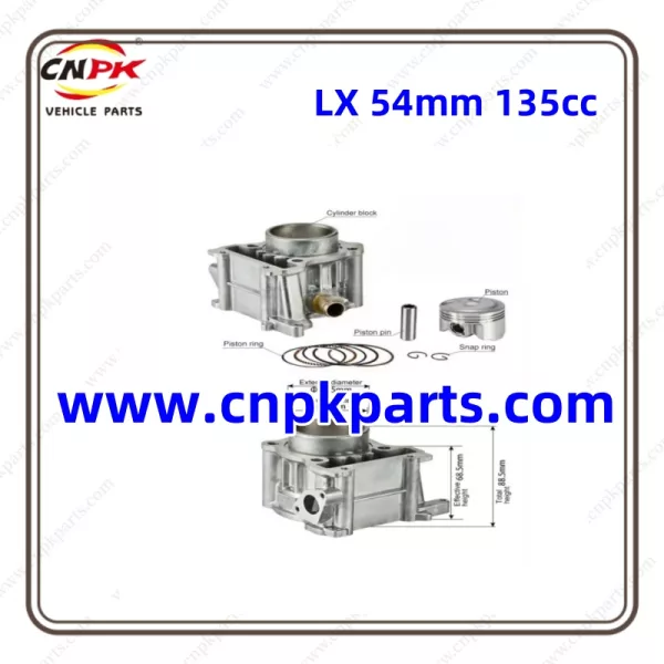 Cylinder block piston kits LX 54mm 135cc